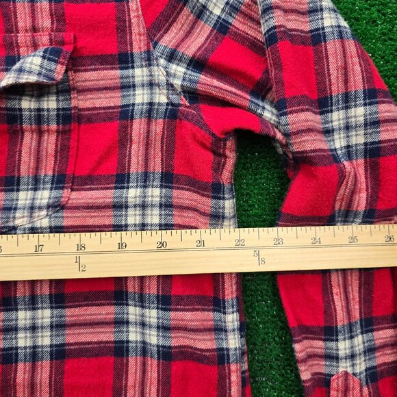 Lucky Brand Shirt Mens Large Red Plaid Button Up Long Sleeve Flannel Western - Picture 3 of 8